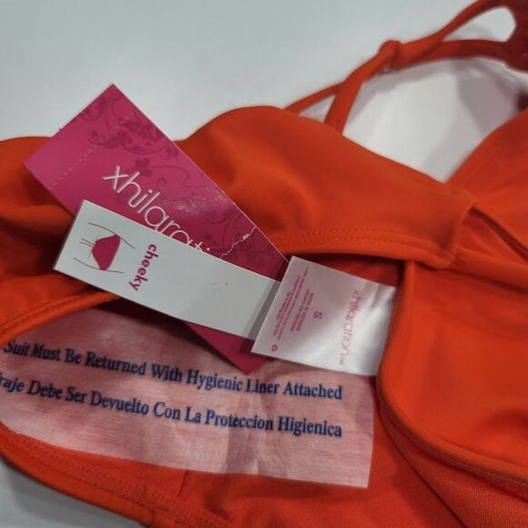 NWT Xhilaration Orange Mesh Bikini Set - Picture 12 of 12